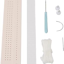11 x 2.4in Plastic Book Binding Punch Kit, Versatile Manual Craft Tool for Journal Scrapbook Notebook with Curved Pin Straight Pin and Wax Rope-image-38