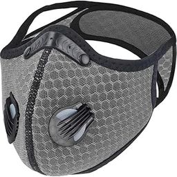 CALANDIS Cycling Half Face Mask Biking Adjustable Facemask Antidust PM2.5 Filter Gray | Sporting Goods | Winter Sports | Clothing | Hats & Headwear-image-30