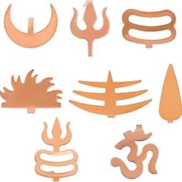 Zumrut� Combo of 8 Copper Spiritual Bahubali Forehead Teeka Tilak Applicator/Stamp Tool Puja for Daily Usage and Occasionally for Men/Women-52