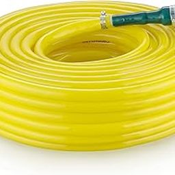 Garbnoire 15 Meter 0.5 Inch PVC Yellow Water Pipe| Lightweight, Durable & Flexible| Hose with Accessories Connector & Clamps| Watering Garden, Cleaning, Outdoor-Indoor Use (15 Meter (49.21 Feet))-9