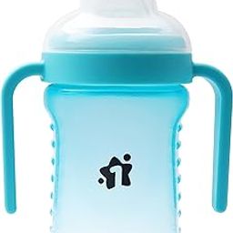 1ST STEP Matte Collection BPA Free Polypropylene Soft Spout Sipper with Twin Handles for Easy Grip - Blue-8