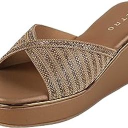 metro Women's Antique Gold Open Casual with Block Heel UK/3 EU/36(35-2332)-picture-16