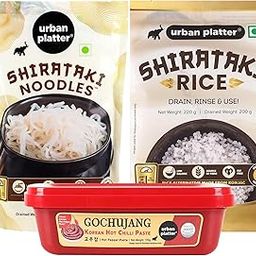 Urban Platter Shirataki Noodles, 270g + Shirataki Rice, 220g + Classic Korean Gochujang, 170g (Combo Pack)-22