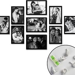 Rousrie Photo Frames For Wall With Acrylic Top, DIY Wall Mount, Different Sizes, Set of 9-image-42