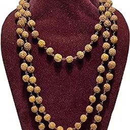 MAHANT JI 100% Natural & Original 108 + 1 Medium Size Beads 5 Mukhi Rudraksha Mala in Copper Wire Lab Tested with Certificate (Weight 62 Gm to 68 Gm, Size 8 MM to 11 MM) Gangajal and Chandan-image-17
