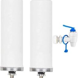 Diamond Steel Stainless Steel Gravity Water Purifier’s Ceramic Candle Cartridge for Purifying Drinking Water | Thin Ceremic Candle with 1 Plastic Tap | Filter Candle 7 Inch | Pcs of (2)-image-10