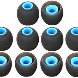 Replacement Earphone Silicone Rubber Medium Size 5 Pair Caps for Realme Boat Oppo Vivo Samsung One Plus Airpods, Earbuds, Bluetooth Neackband(10pcs Eartips) (Blue Black 10 Pcs)-image-63