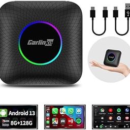 CARLINKIT Newest Android 13.0 Ai Box LED, 8+128GB with Qualcomm 8-cores, 3-in-1 Wireless CarPlay/Android Auto Comes with Play Store, Streaming Video, Only for The Vehicle with Wired CarPlay-22