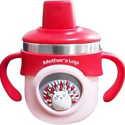 Mothers Lap Stainless Steel Insulated Hot & Cold Water Bottle for Kids & Toddlers (2+ Years) | Travel Sipper Cup with Soft Silicone Straw, Handle & Leak-Proof Lid (Red, 260ml)-image-9