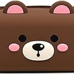 Girl’s Bear Fanny Pack Silicon Travel Waist Bag for Running Hiking Shopping Girls Sequins Money Belt Pouch (Brown)-image-99