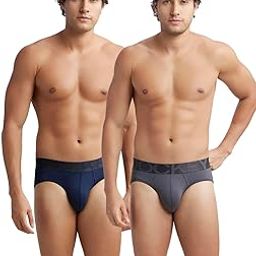IC27 Men's Tactel Microfiber Elastane Stretch Solid Brief with Moisture Move Treatment (Pack of 2)-30
