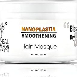 Global Amazon Secrets Nanoplastia Hair Smoothening Masque, BTX Infusion with Bio Keratin, 500 ml-image-10