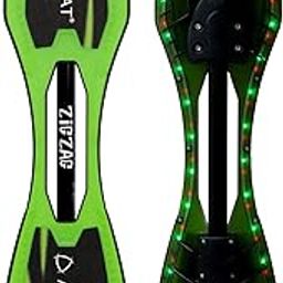 AIRAVAT Zig Zag Wave Board Skateboard Green Made of Polycarbonate Plastic, High Impact Nylon and Aluminium and PU Wheel with LED Lights with Weight Capacity 125Kg-picture-28