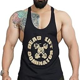 Men's Deadlift Super Combed Cotton Tank Tops Gym Bodybuilding Vest Fitness Workout Sleeveless Stringers-image-41
