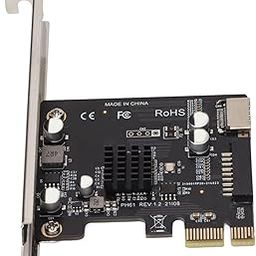 PCIE Expansion Card, PCIE to USB TYPEE (TYPEC Front) USB 19PIN Expansion Card, One Piece Inductor, Self Powered, No Need Additional Power Supply (PH61)-16
