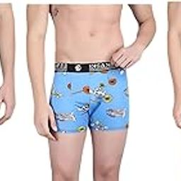 Men's Nylon Stretch Printed Trunk | Ultra-Soft, Breathable Innerwear for Men | Stylish & Supportive Fit-image-0