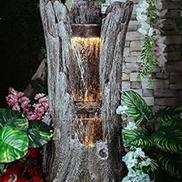 EXPLEASIA Nature Inspired Carved Tree Water Fountain for Home, Indoor Water Fountain for Home décor Big Size, Water Fountain for Home, Water Fountain for Garden, Water Fountain for Living Room-image-4