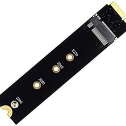 M.2 NGFF B Key B+M Key Slot to 7+17 Pin Adapter Card, for MakBook Air A1465 A1466 (2012 Year only) SSD Replacement, HDD Converter Card Support Sata Based 2230 2242 2260 2280 SSD RT-SM1N-1