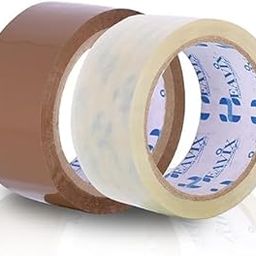 Packaging Tape | Clear + Brown | 48mm x 50 Meter | Combo for Packaging, Decorating and DIY-image-91
