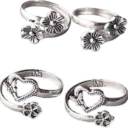 Women & Girls Metal Fancy Glossy finish Toe Ring Adjustable Bichiya/Leg Finger Ring_Combo_2 (A_C_P_110762_Silver)-image-61