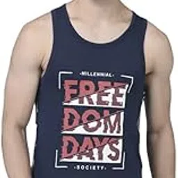dollar Mens Assorted Cotton Printed Vest Assorted Tank top (Any Colours) (Pack of 1)-picture-43