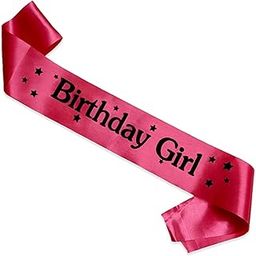 WOBBOX Pink Satin Sash Birthday-29