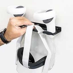 Gadget Gear Wall Mount Compatibles with Most VR headsets Like Oculus Quest 2, Quest 1, Valve Index, Rift S, HP Reverb G2, Vive Pro, HTC Vive, PlayStation VR Headset and Controllers VR Rack-19