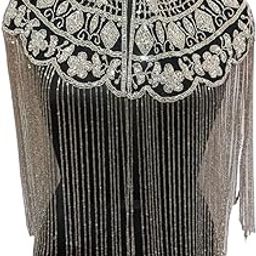 Embellished Poncho For Women (Silver)-image-43