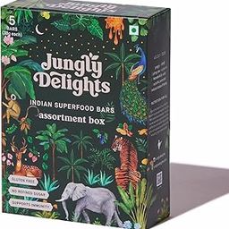 Jungly Delights|Assortment Box|Superfood Bars|Box Of 5 X 38Gram|Gluten And Refined Sugar Free|All Natural|Healthy & Delicious|Supports Immunity-image-94