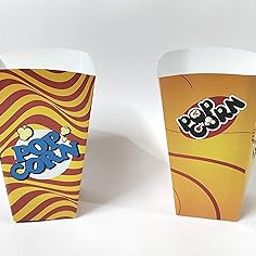 Bio-degradable Eco-Friendly (Paper) Popcorn Boxes Candy Container for Birthday Theatre Cinema Movie Carnivals Party Delivery & Take Away Food Boxes (100)-picture-30