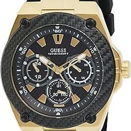 Stainless Steel Analog Black Dial Men's Watch-W1049G5, Dial_ Golden-3