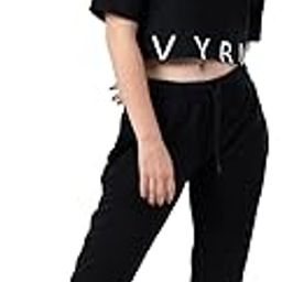Women's Cotton Oversized Crop T-Shirt | Half-Sleeve Crew Neck Short Top | Drop Shoulder Loose Fit Crop Top for Women | Soft Breathable Fabric | Solid Color and Boho Style-image-8