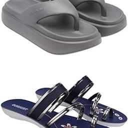 Extra Soft Classic Casual wear with Flexibility Technology Flip Flop Combo for Women's/Girl's(6110+1945)()-picture-52