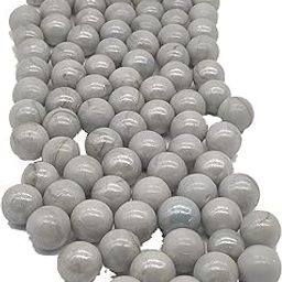 Shining Edge Marbles, White Round Glass Marbles. Glass Marbles for Aquarium Decorations, 90pcs Marbles Playing and School Projects-10