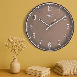 Rikon RK 15 SW Round Circular Analog Wall Clock – Designer Beige with Silent Movement, Stylish & Modern for Home & Office (39.37 x 39.37 cm)-image-32
