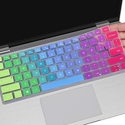 CaseBuy Rainbow Keyboard Cover for Dell Latitude 14" 5440 5420 5430 5431 7410 7420 7430 7440 9000 9420 9430 9510 9520 7520 - US Keyboard Layout Only - Silicone, Multicolor, Water Resistant, Dust-Proof-image-19