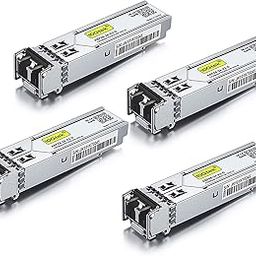 10Gtek for Cisco GLC-SX-MMD/GLC-SX-MM/SFP-GE-S, Gigabit SFP SX Transceiver, 1000Base-SX, MMF, 850nm, 550m, Pack of 4-13
