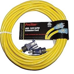 ProStar 14 Gauge SJTW 3 Conductor 40 Foot Extension Cord with Lighted Ends - Yellow-31