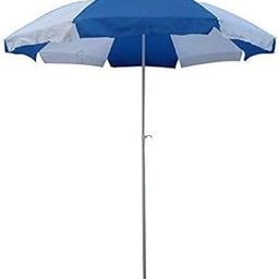 Akshar Tabla Mart garden umbrella 8 ft diameter Blue white water proof fabric Big umbrella-picture-22