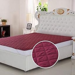 100% Water Proof and dust Proof signatre Double Bed Mattress protecter Cover(Maroon Colour)-image-55