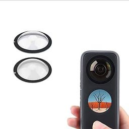 PHOTO MAX Insta 360 One X2 2Pcs Dual Lens Protector Guard Sticky Tempered for Insta 360 Action Camera Lens Cover Dust Proof, Anti-Strach Protective Insta 360 Accessories (Insta 360 X2 Lens)-25