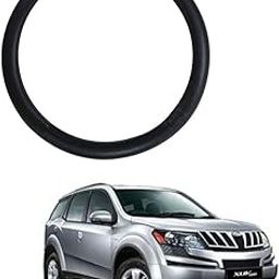 RKPSP Black Steering Leather Luxury Super Fiber Non-Slip Steering Wheel Cover for XUV 500 Old-image-31