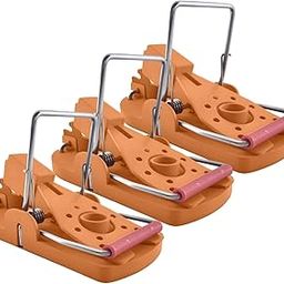 MYADDICTION 3 Pieces Mouse Traps Mice Traps Mouse Catcher for House Garden Outdoors Orange-picture-9