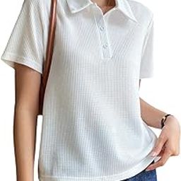 Regular Fit Tops for Women | Korean Trendy Stylish Casual | Short Sleeve Textured Collared | Formal-image-77