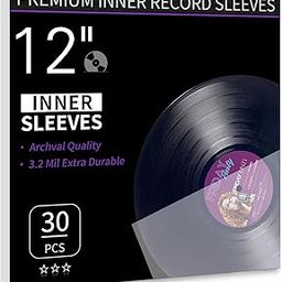 Vinyl Record Inner Sleeves, 30 Anti Static 12" LP Vinyl Inner Sleeves, Premium Protective Plastic Vinyl Sleeves Albums Covers for 33 RPM Record Protection Collection Storage Vinyl Lovers Gift-image-52
