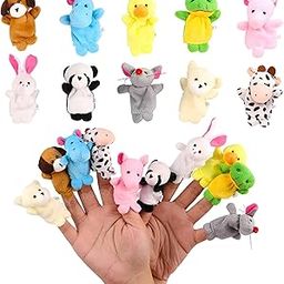 Toyshine 10 Pc Plush Animals Finger Puppet Toys - Mini Plush Figures Toy Assortment for Kids, Soft Hands Finger Puppets Game for Autistic Children, Great Family Parents Talking Story Set-image-37