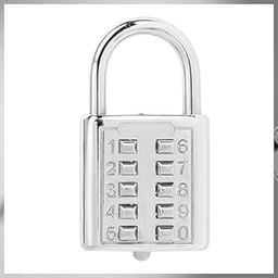 Eis 10 Digit Push-Button Combination Number Code Luggage Lock - Silver | Padlock Lock for Door/Bag/Locker/Helmet/Gym | Resettable Combination Lock for Home/Office/Store | Secure Travel Code Lock-20