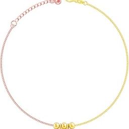 925 Silver Rose Gold And Golden Glimmering Ties Anklet,pair | Gifts for Women and Girls | With Certificate of Authenticity and 925 Stamp | 6 Months Warranty*-image-71