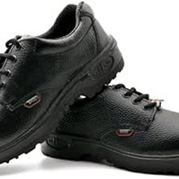 Hillson Base Steel Toe ISI and CE Certified Protective Safety Footwear with 200J Toe Cap (Steel Toe, 6) Black-image-43