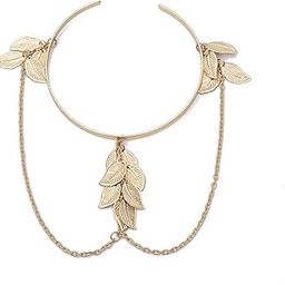 Vintage Leaf Cluster Chain Tassel Bracelet Bangle Armband Open Adjustable Upper Arm Cuff Armlet Women Silver Gold Plated Halloween Costume Cosplay Wedding Jewelry-image-92